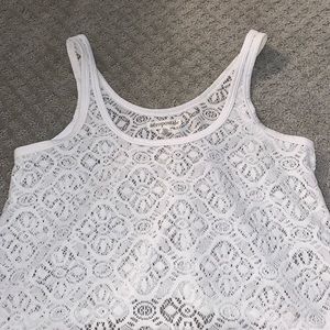 Aero Lace Sheer Cropped Flowy tank